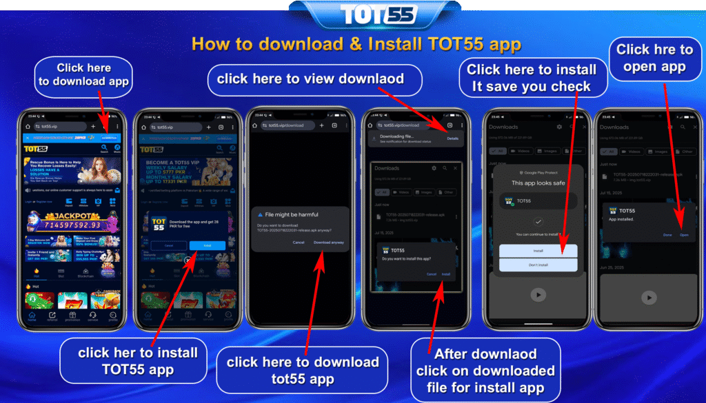 How to Download TOT55 App